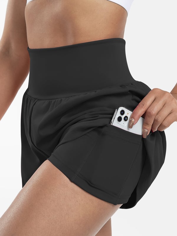 ✨️2025 New Hot Sales✨️High Waisted 2-in-1 Yoga Shorts & Side Pockets