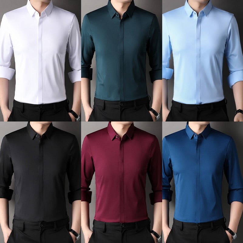 ⏳ Limited time 50% off! 💥Men's Wrinkle-Free Button-Down Shirt(The more you buy, the higher the discount)