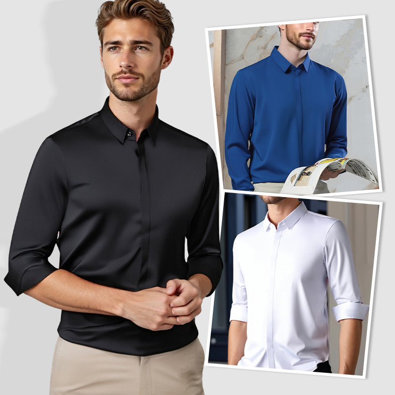 ⏳ Limited time 50% off! 💥Men's Wrinkle-Free Button-Down Shirt(The more you buy, the higher the discount)