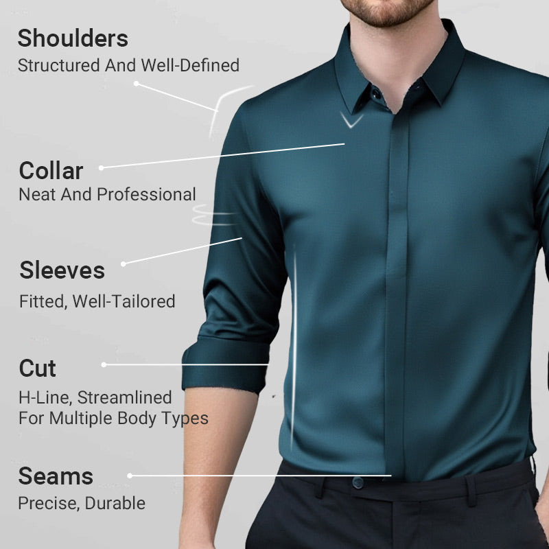 ⏳ Limited time 50% off! 💥Men's Wrinkle-Free Button-Down Shirt(The more you buy, the higher the discount)