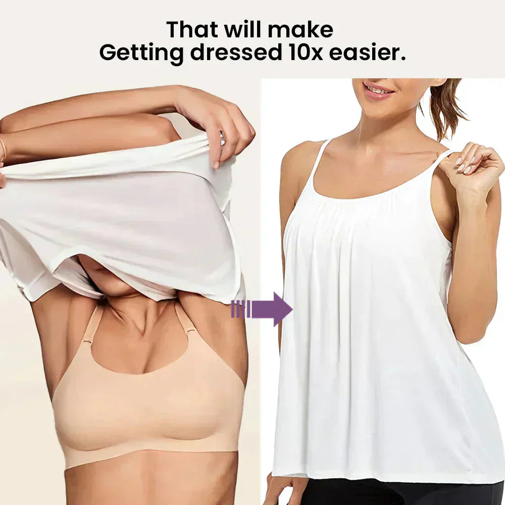 🎁Easter Hot Sale 50% OFF🌺Loose-fitting Tank Top With Built-in Bra