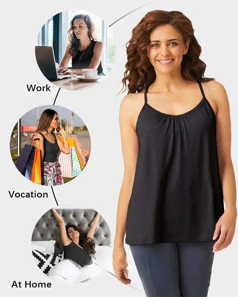 🎁Easter Hot Sale 50% OFF🌺Loose-fitting Tank Top With Built-in Bra