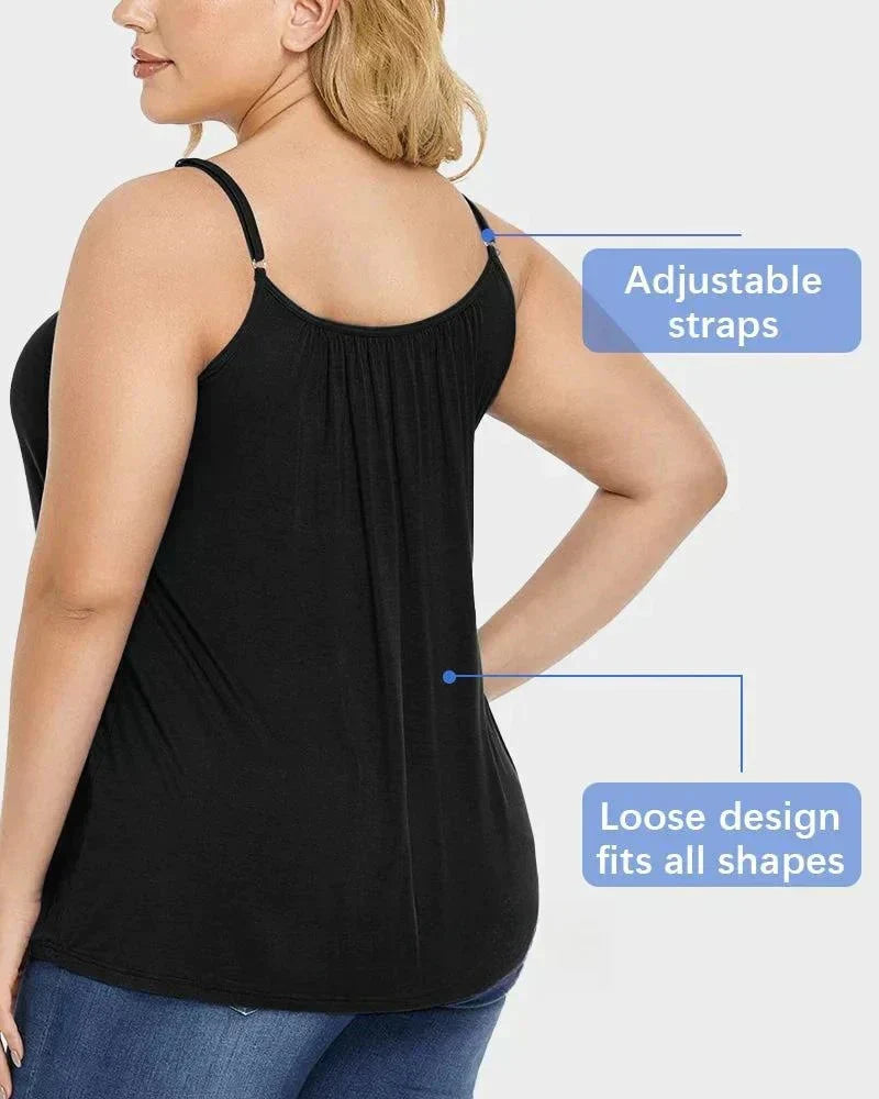 🎁Easter Hot Sale 50% OFF🌺Loose-fitting Tank Top With Built-in Bra