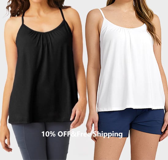 🎁Easter Hot Sale 50% OFF🌺Loose-fitting Tank Top With Built-in Bra