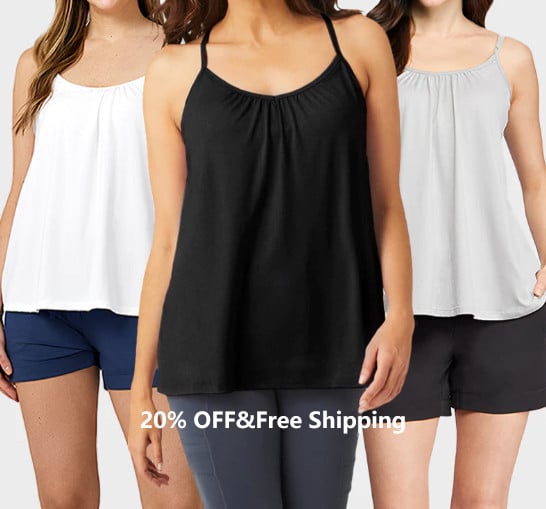🎁Easter Hot Sale 50% OFF🌺Loose-fitting Tank Top With Built-in Bra