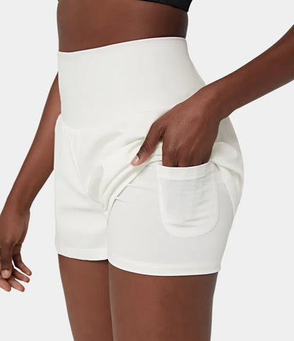 ✨️2025 New Hot Sales✨️High Waisted 2-in-1 Yoga Shorts & Side Pockets