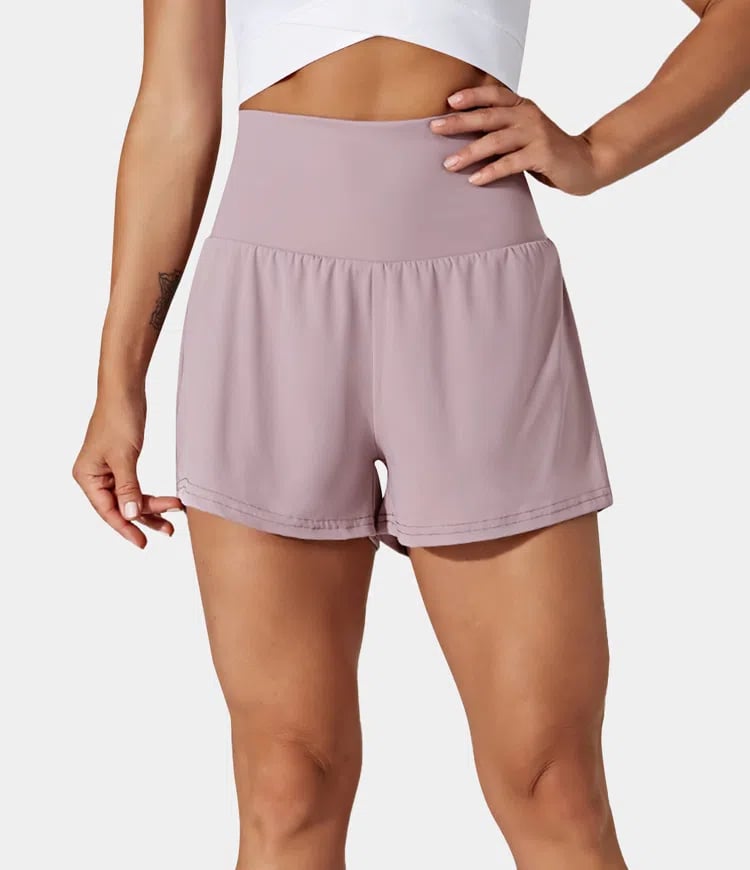 ✨️2025 New Hot Sales✨️High Waisted 2-in-1 Yoga Shorts & Side Pockets