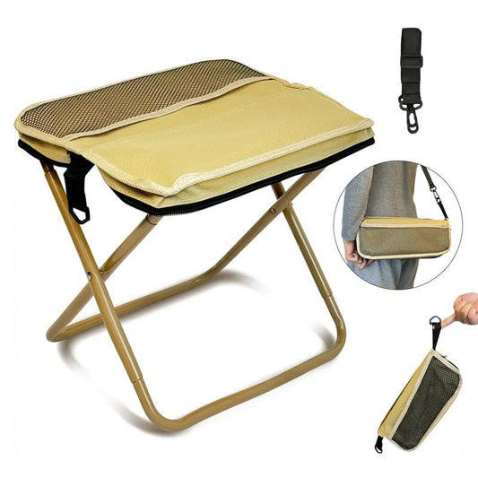 🌞Fris De Lente In Met 50% Korting!🔥Ultralicht Opvouwbaar Krukje (700g) | Slim Design met Geïntegreerde Draagtas | Draagt tot 120kg | Perfect voor Camping, Wandelen & Festivals