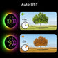 360° RGB LED digitale wandklok met muzieksynchronisatie | 10 inch groot antireflecterend scherm, Bluetooth automatische tijd, afstandsbediening, automatische dimfunctie en 15 kleurmodi (USB-voeding)