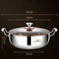 Stainless Steel Stock Pot with Glass Lid