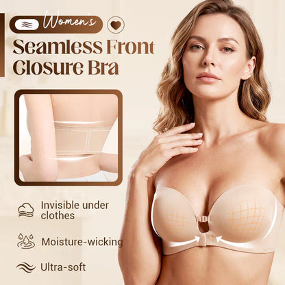 ☀️UITVERKOOP 50% KORTING💜Naadloze beha met sluiting vooraan en verstelbare schouderbanden
