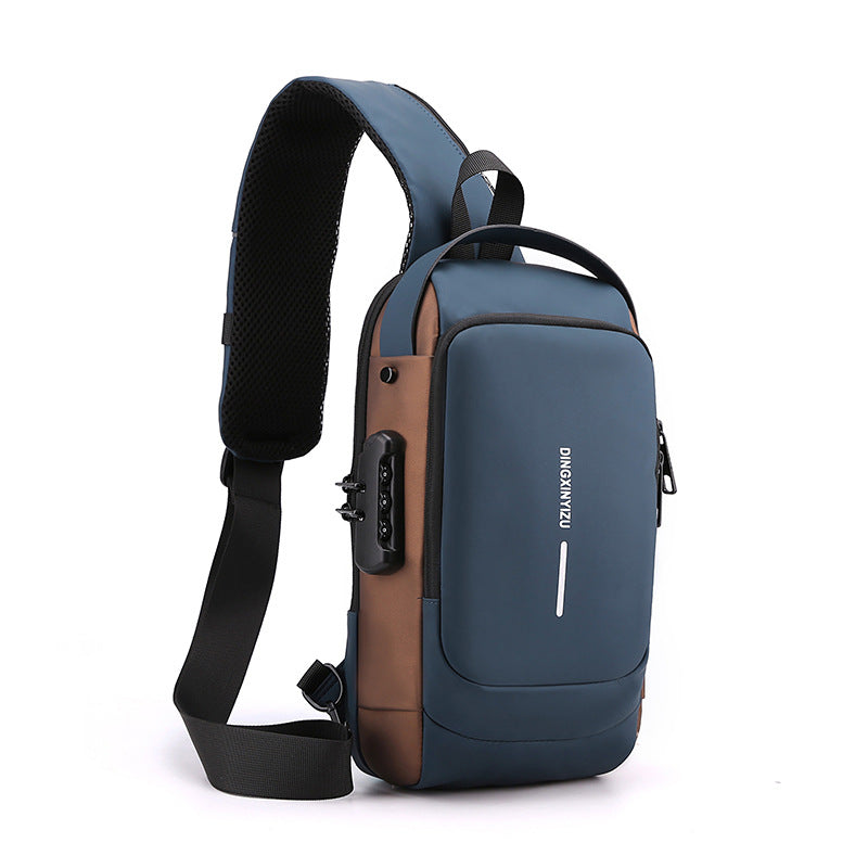 Blauw met bruin