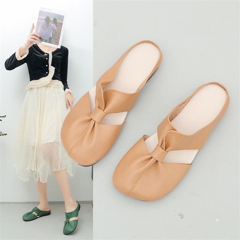 🔥Hot Sale 49% Off🔥Handmade Soft Leather Summer Light Slippers