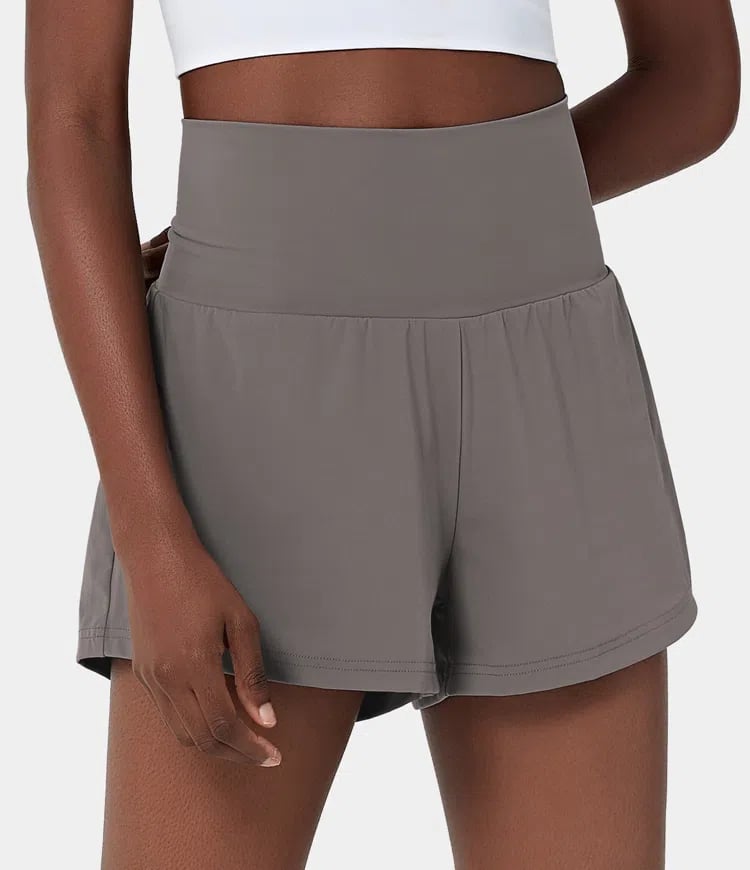 ✨️2025 New Hot Sales✨️High Waisted 2-in-1 Yoga Shorts & Side Pockets