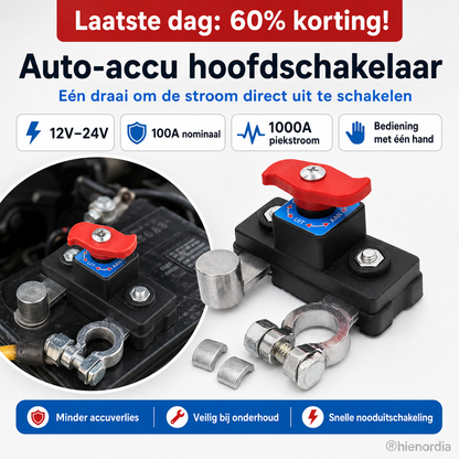 🔈🔈 Laatste dag van de tijdelijke 60% korting!🚗Autobatterij-scheidingsschakelaar