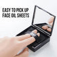 ⏰LAST DAY - BUY 1 GET 1 FREE!!💝Black Magnet Oil Blotting Setting Sheet With Powder More Control Oil Keep Fresh 2 IN 1 Blotting Sheet