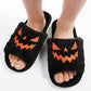 Halloween Pompoen Pluche Platte Slippers