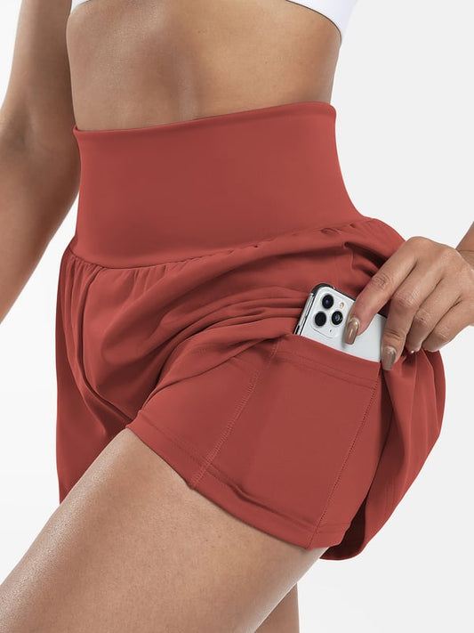 ✨️2025 New Hot Sales✨️High Waisted 2-in-1 Yoga Shorts & Side Pockets