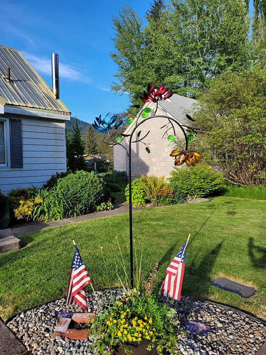 🔥 Mooie zomer Multi gekleurde bloemen Wind Spinner