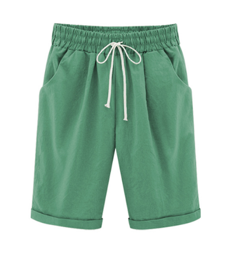 Elastische taille shorts in effen kleur voor grote maten