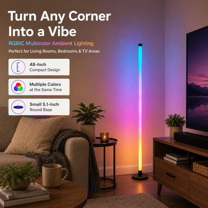 Moderne RGB hoekvloerlamp 🌈✨ Sfeerverlichting