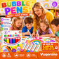 🎨 3D puffpenner for barn – 6 stk, magisk blekk som heves med varme. Perfekt julegave og kreativ moro! ✨🎁