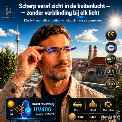 🔥Nieuwe leesbril voor tweeërlei gebruik met een blauwlichtfilter van saffierglas met hoge hardheid✨