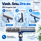 2-i-1 Vindusvasker med Langt Skaft – Svamp & Nal, 120 cm Rekkevidde