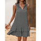 💃 Jurk met geometrische print en strik voor dames – Stijlvol, elegant en moeiteloos chic ✨👗