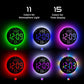 360° RGB LED digitale wandklok met muzieksynchronisatie | 10 inch groot antireflecterend scherm, Bluetooth automatische tijd, afstandsbediening, automatische dimfunctie en 15 kleurmodi (USB-voeding)