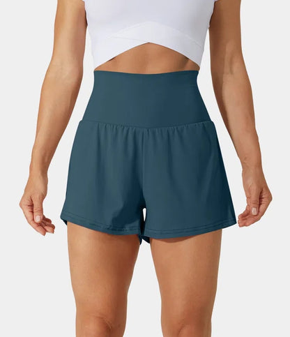✨️2025 New Hot Sales✨️High Waisted 2-in-1 Yoga Shorts & Side Pockets