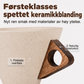 ☕ Håndlaget kaffekrus i keramikk – trehåndtak, matt glasur, 180ml. Unikt og rustikt!