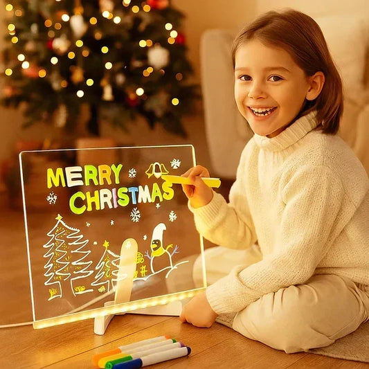 ✨LAST WEEK SPECIALE PRIJS: € 19,99!!!⏳🎨Lichtgevend Led Tekenbord Voor Kinderen