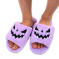 Halloween Pompoen Pluche Platte Slippers