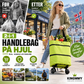 🧳 2-i-1 sammenleggbar handlekurv – Stor kapasitet og slitesterkt Oxford-stoff – Perfekt til matbutikken, markedet, camping og reiser 🌿