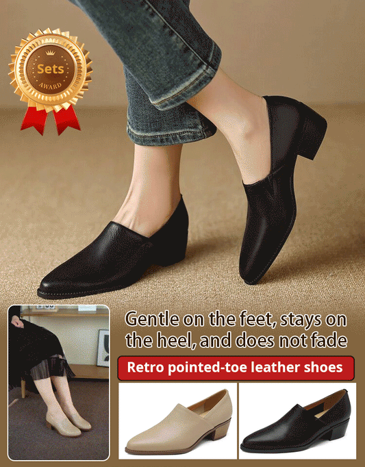 ✨ Spring/Summer Hot Sale 50% OFF 💕Women's Vintage Pointed Toe Slip-On Soft Shoes（The more you buy, the higher the discount）
