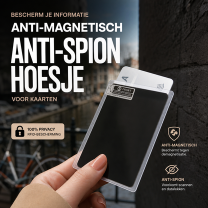 Beschermhoes voor kaarten tegen demagnetisering en inkijk, voor gegevensbeveiliging