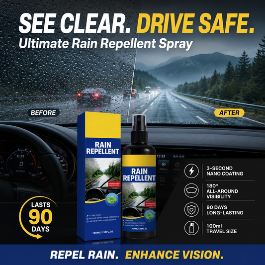 🚗Kristalheldere regenafstotende spray voor de voorruit
