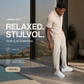 Casual herenoverhemd en -broek van linnenmix, losse pasvorm, strandkleding