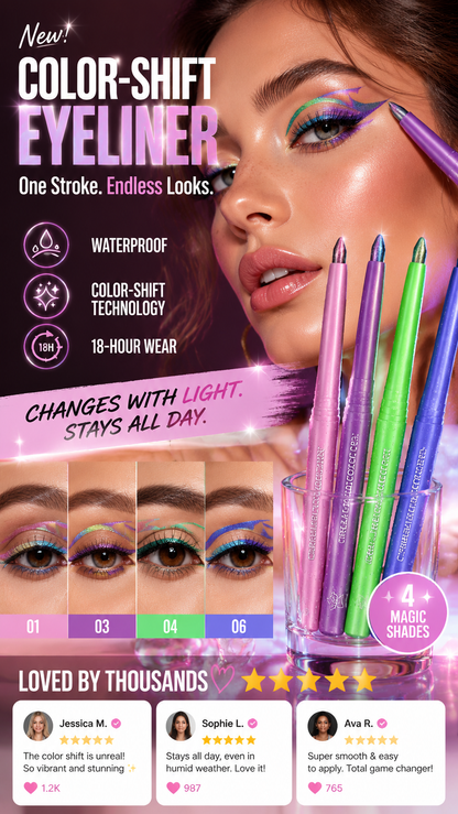🔥 50% KORTING · Vlekvrije eyeliner met kleurverloop ✨