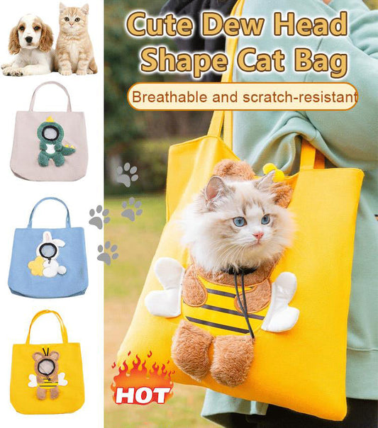 Cute Bee-Shaped Cat Carrier Bag for Outdoor Use