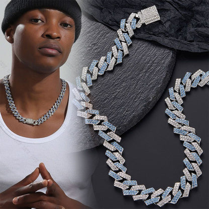 Zirconia Diamond-Cuban Link Necklace