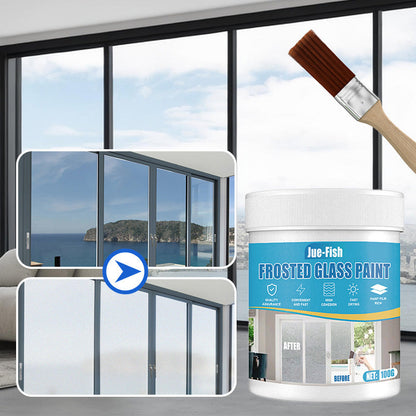 Waterproof Frosted Glass Paint for Door & Window with Brush