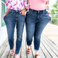 💗Hot Promotion 49% Off💗Tummy Control Cuffed Slim Fit Jeans