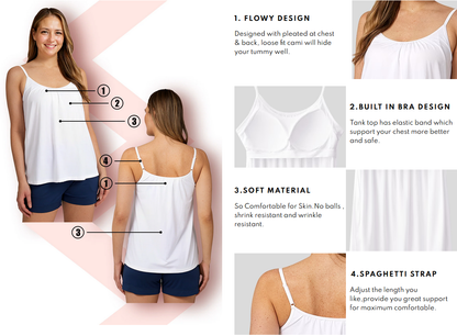 🎁Easter Hot Sale 50% OFF🌺Loose-fitting Tank Top With Built-in Bra