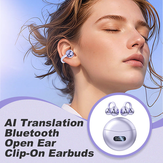AI Vertaal Bluetooth Open-Oor Clip-On Oordopjes