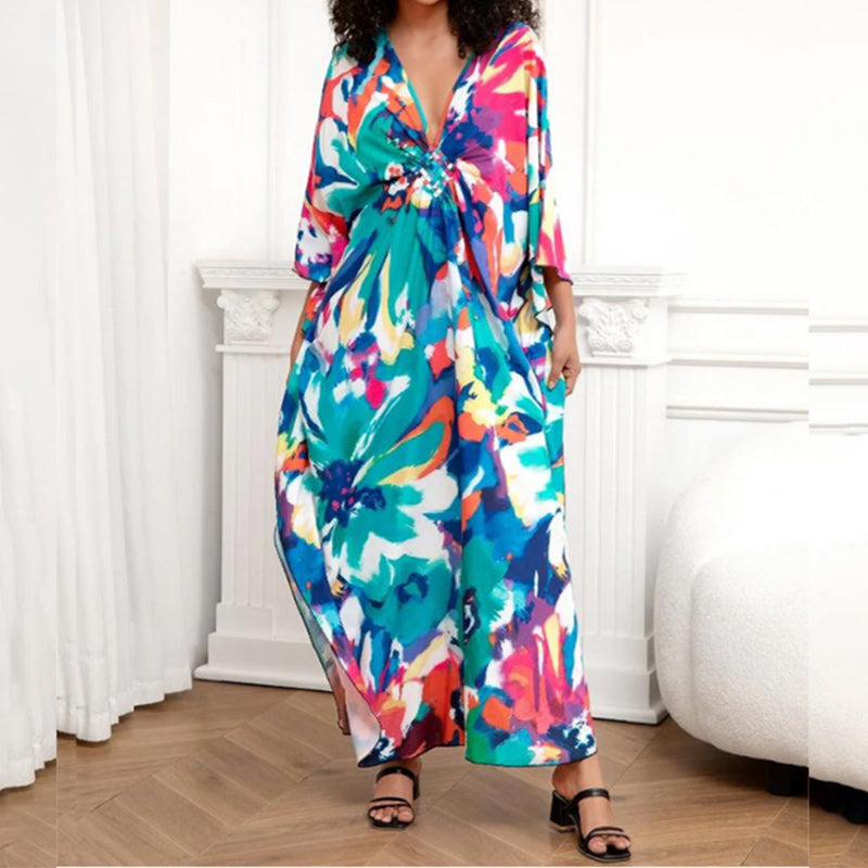 Dames Maxi-jurk met Bloemenprint