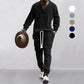 💥Arrived Today-SAVE50%💥Men's 2-Piece V-Neck Baggy Sweatshirt & Joggers Set
