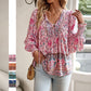 💖Hot Sales-50% OFF✨Women's Fashion Printed v-Neck Long Sleeve Shirt