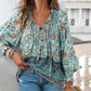 💖Hot Sales-50% OFF✨Women's Fashion Printed v-Neck Long Sleeve Shirt